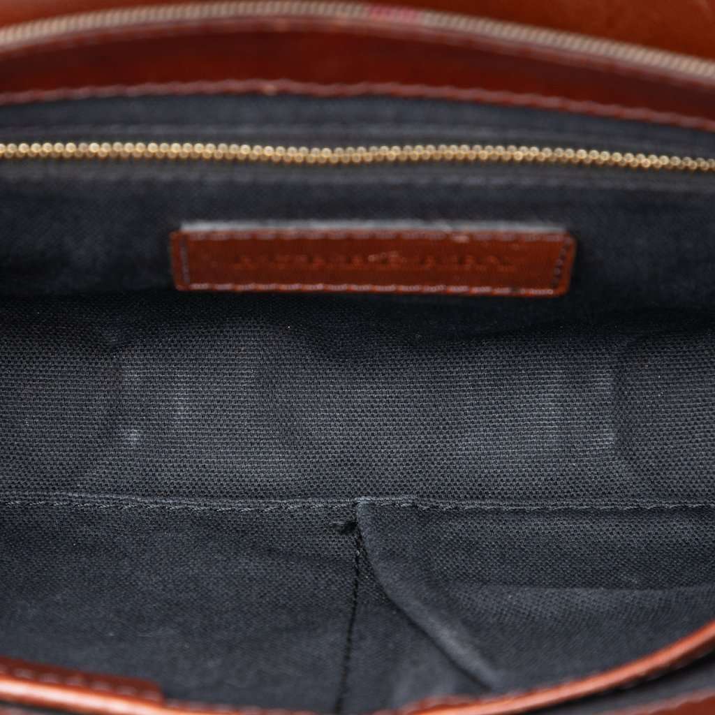 Burberry Leather and House Check Canvas Bridle Abbott Crossbody Brown Leather Very good - Model View