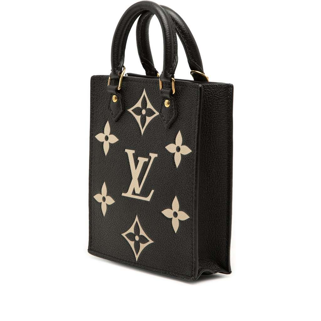 Louis Vuitton Bicolor Monogram Empreinte Petit Sac Plat Black Leather Very good condition - Back View