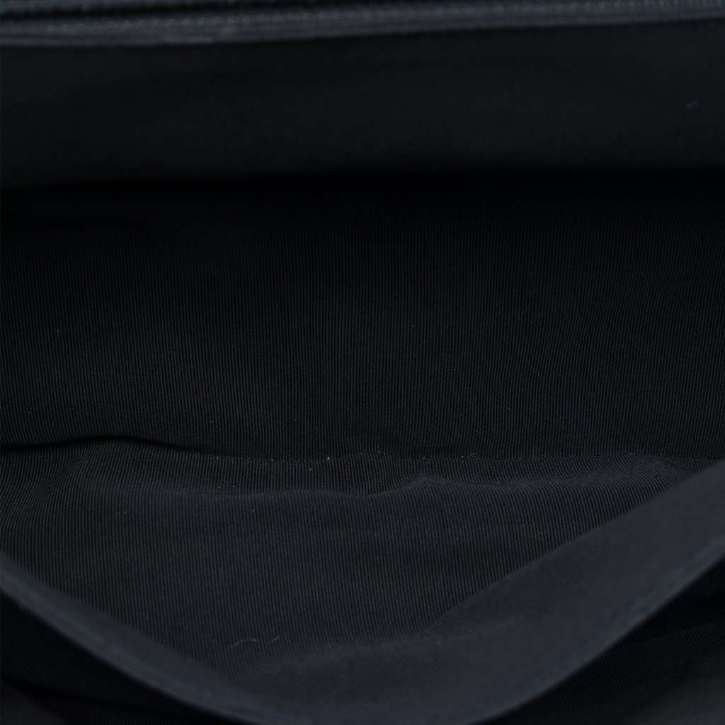 Chanel CC Quilted Lambskin and Grosgrain So Black Flap Black Leather Very good - Model View