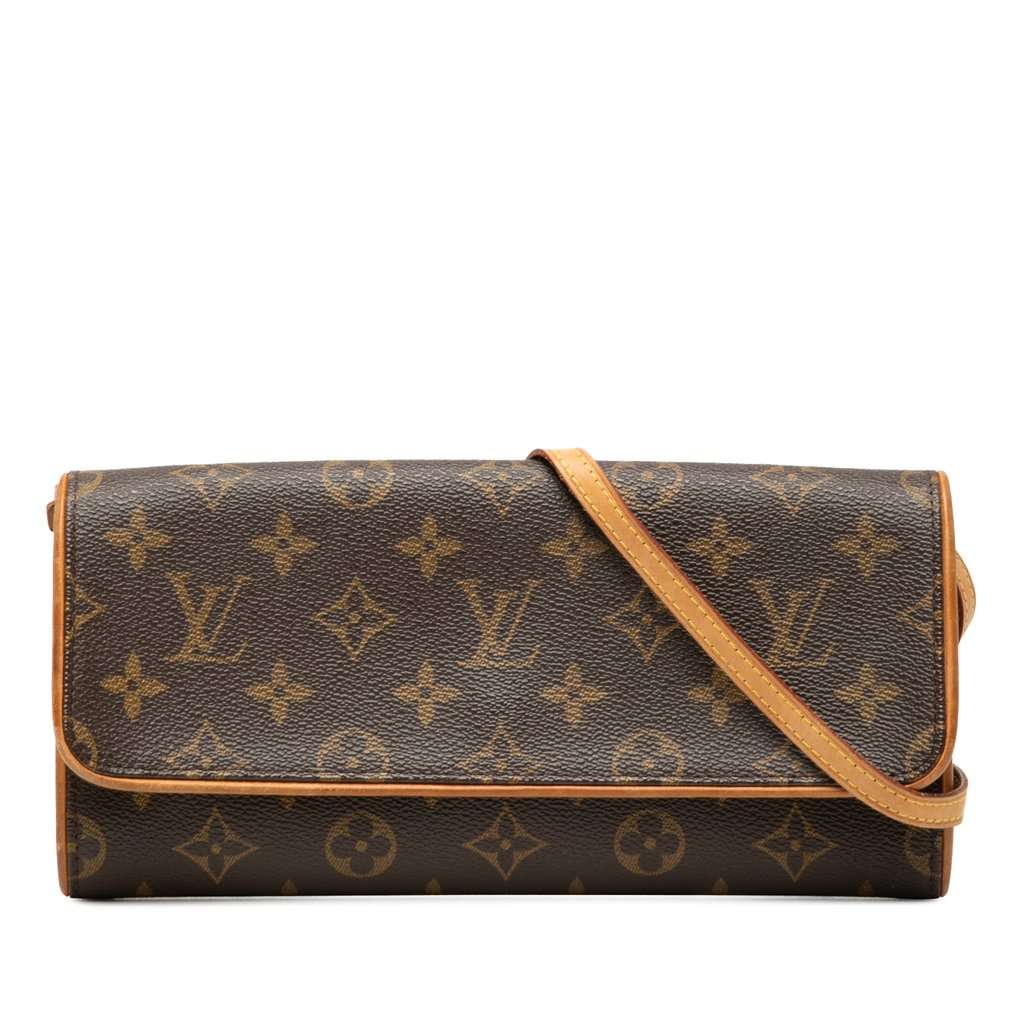 Louis Vuitton Monogram Pochette Twin GM Brown Very good condition - Front View