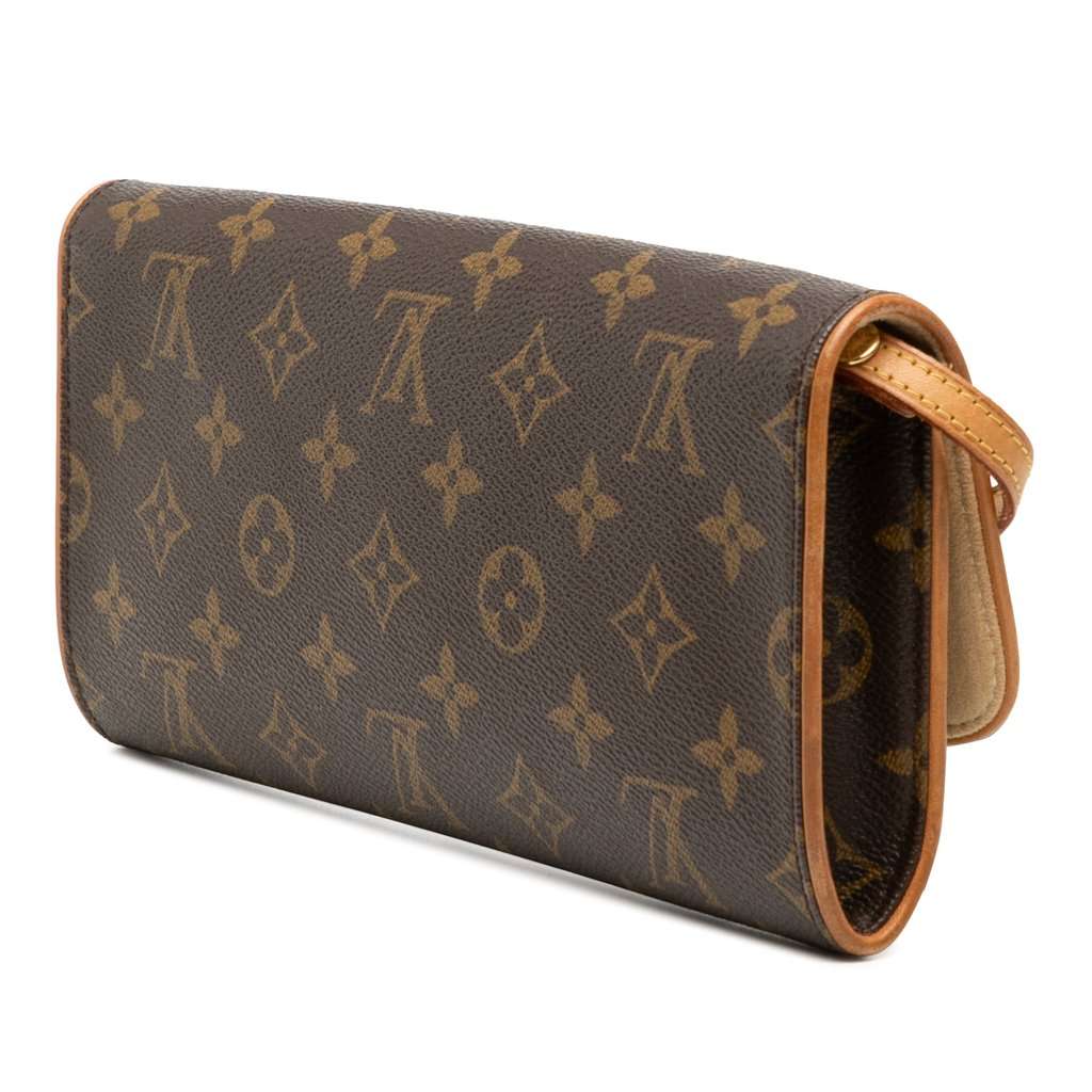 Louis Vuitton Monogram Pochette Twin GM Brown Very good condition - Back View