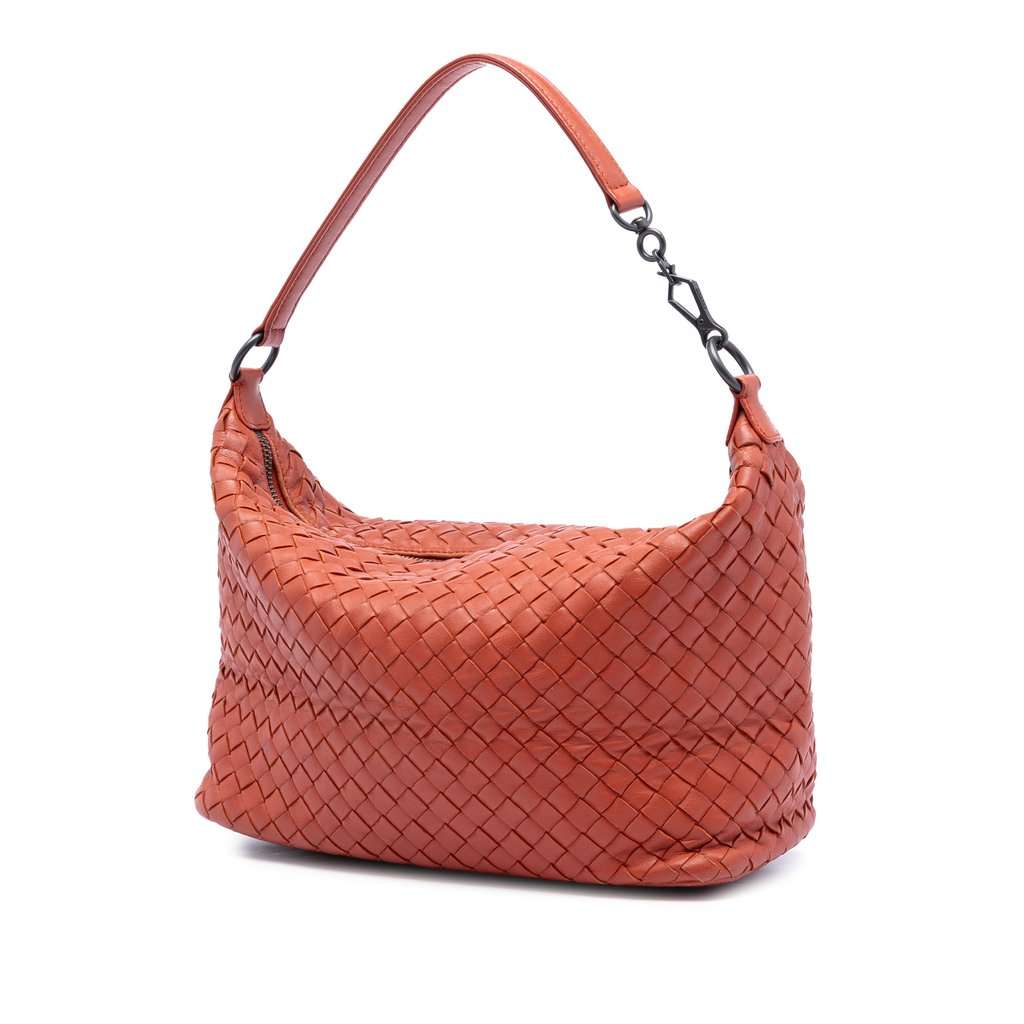Bottega Veneta Nappa Intrecciato Shoulder Bag Brown Leather Very good condition - Back View