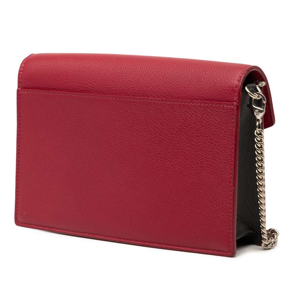 Louis Vuitton Bicolor Leather MyLockMe Chain Pochette Red Leather Very good - Back View