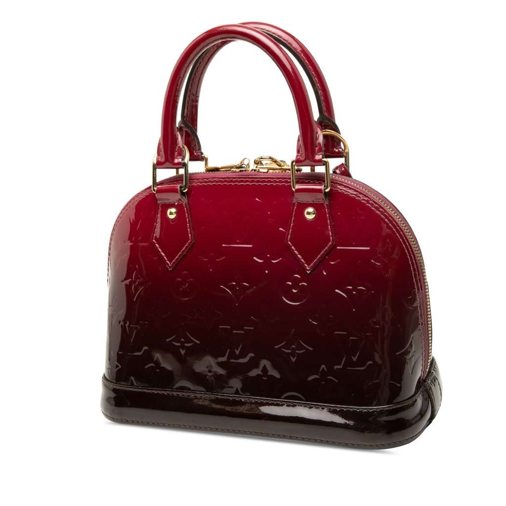 Louis Vuitton Monogram Vernis Ombre Alma BB Red Leather Good - Back View