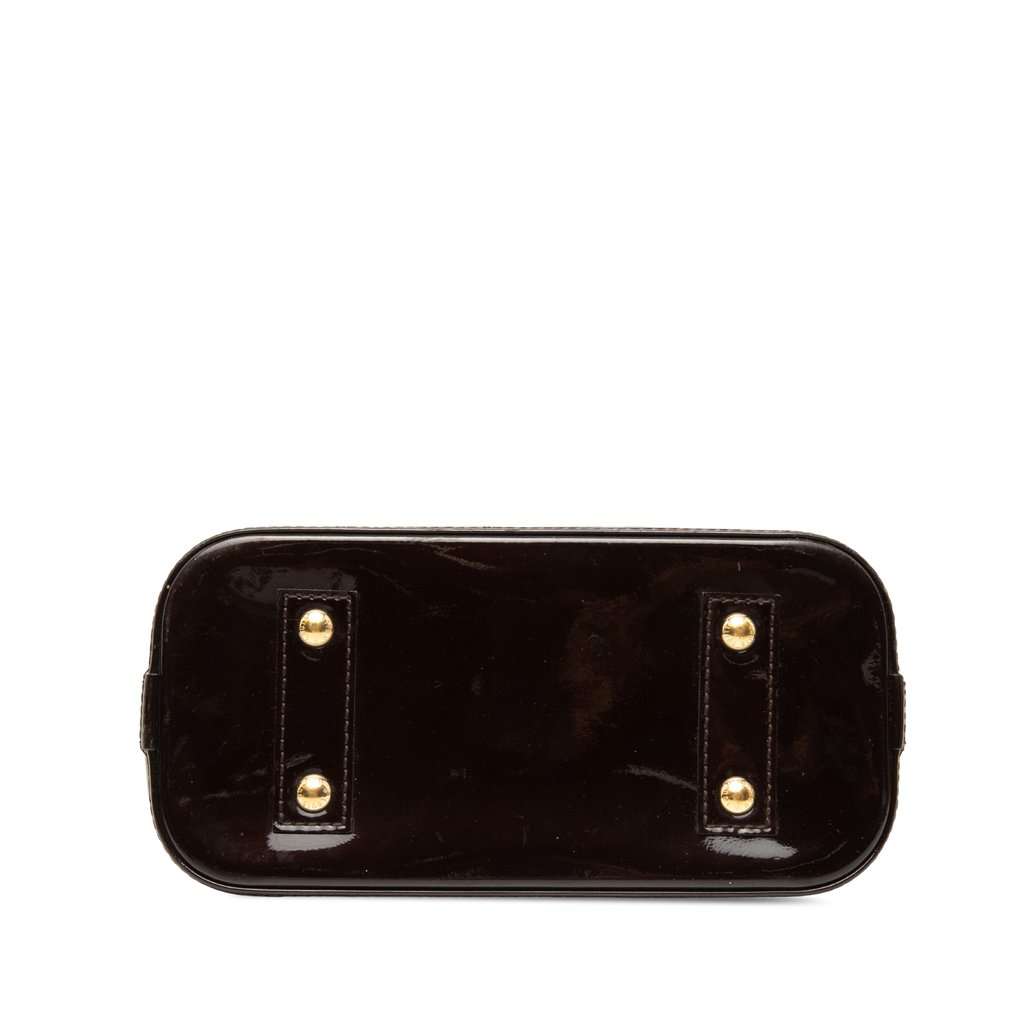 Louis Vuitton Monogram Vernis Ombre Alma BB Red Leather Good - Inside View