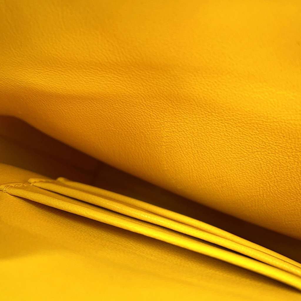 Salvatore Ferragamo Leather Gancini Hug Phone Holder Crossbody Yellow Leather Very good condition - Box View