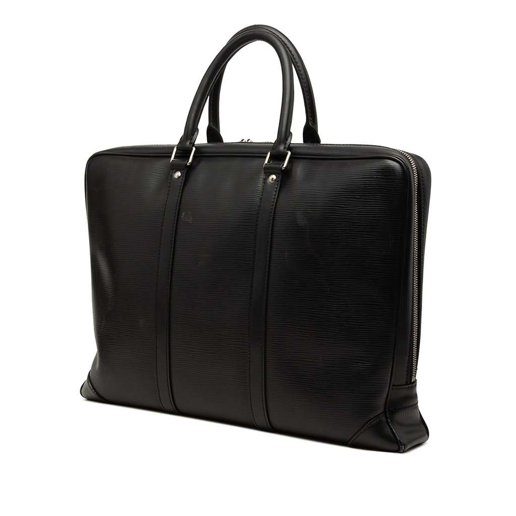 Louis Vuitton Epi Porte Documents Voyage Black Leather Very good - Back View