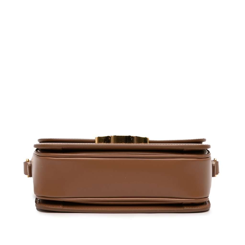 Celine Teen Shiny Calfskin Triomphe Crossbody Brown Leather Very good condition - Inside View