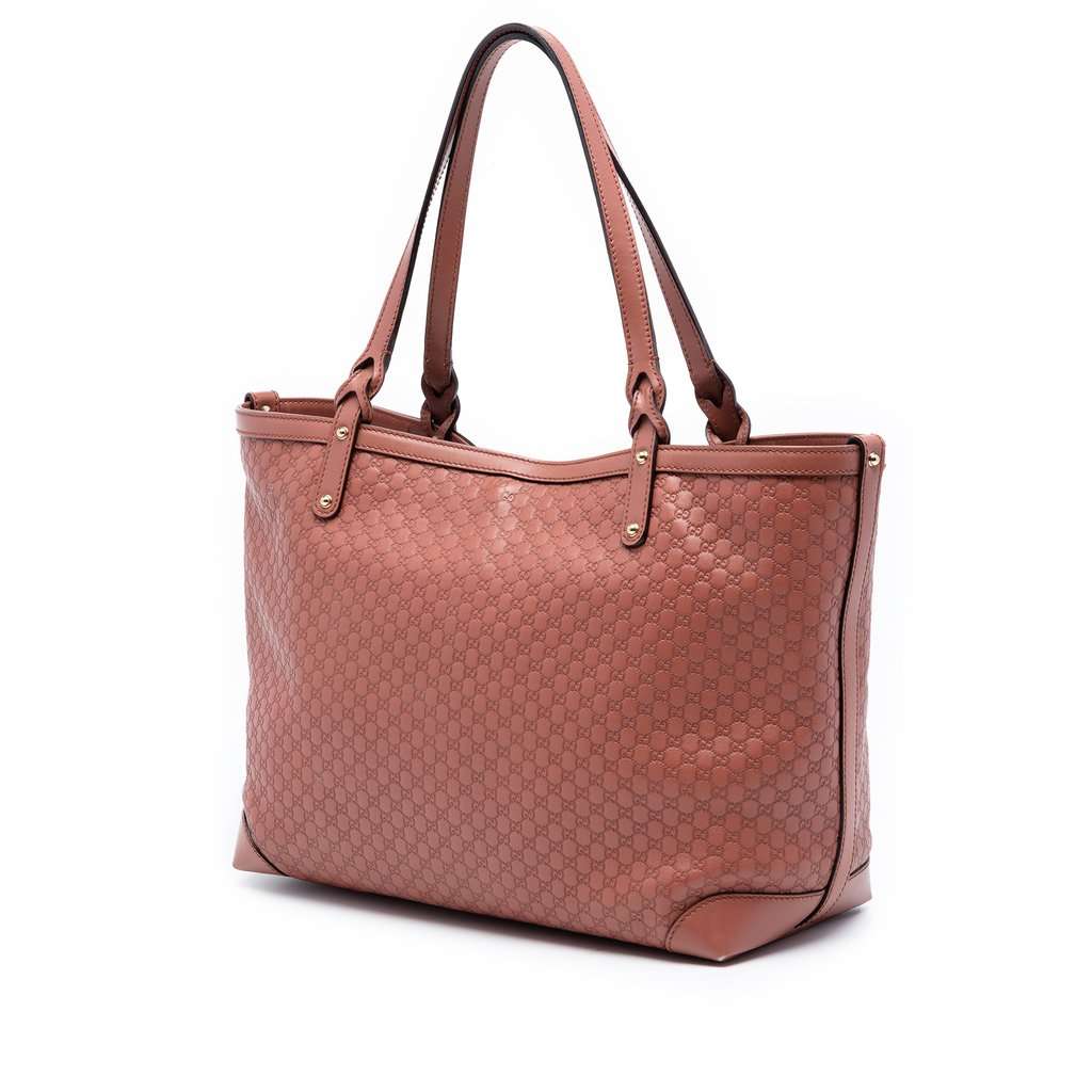 Gucci Medium Microguccissima Craft Tote Brown Leather Very good condition - Back View
