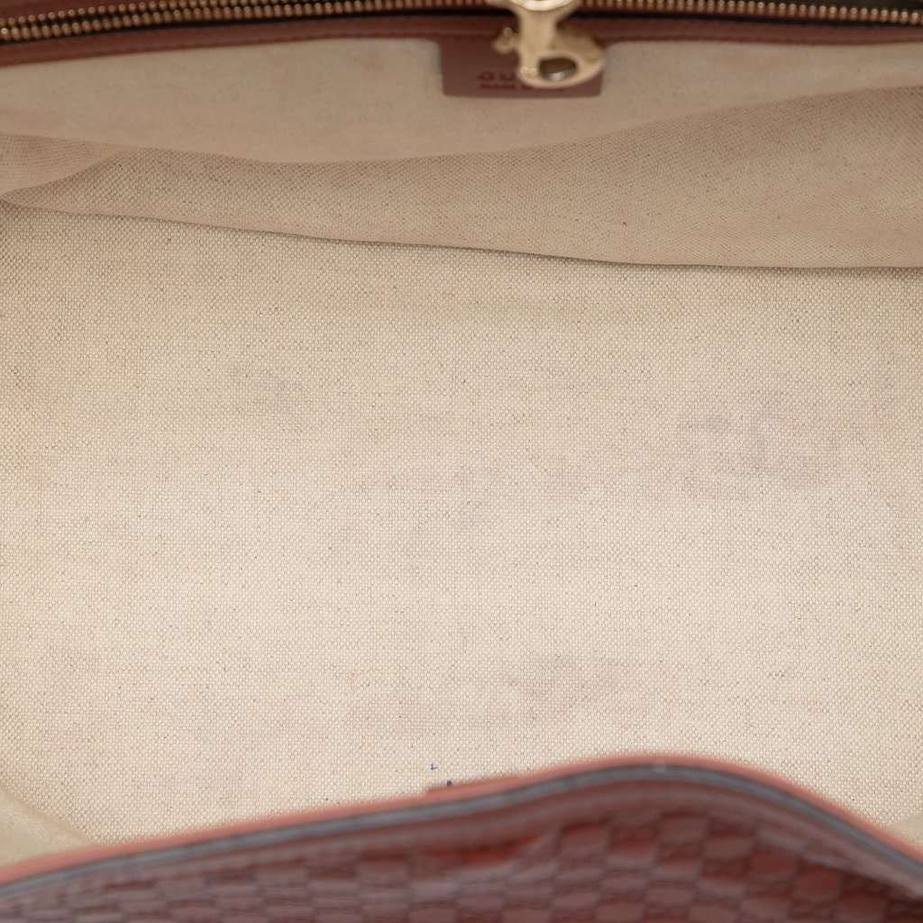 Gucci Medium Microguccissima Craft Tote Brown Leather Very good condition - Model View