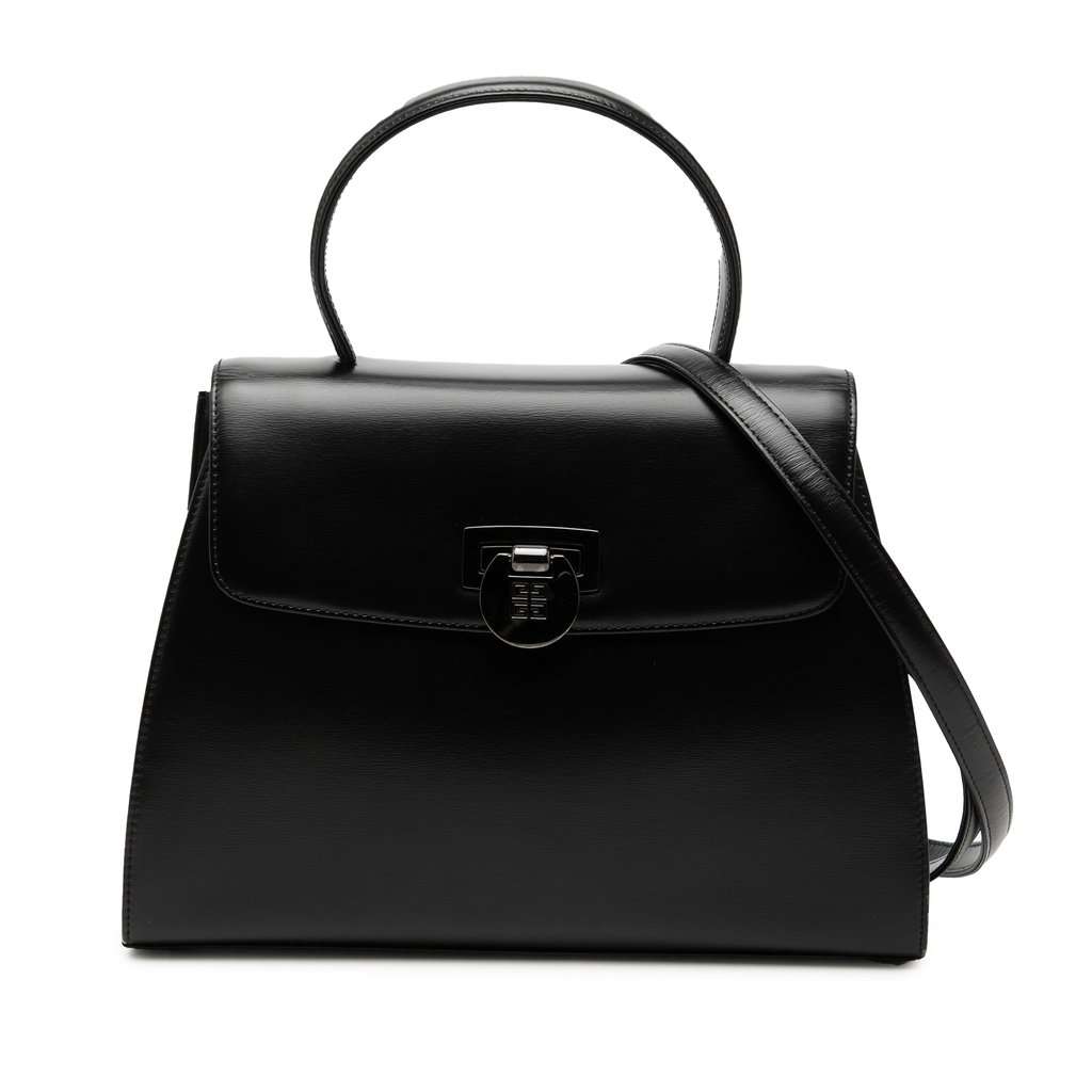 Givenchy Smooth Calfskin Borodia Satchel Black Leather Very good condition - Front View