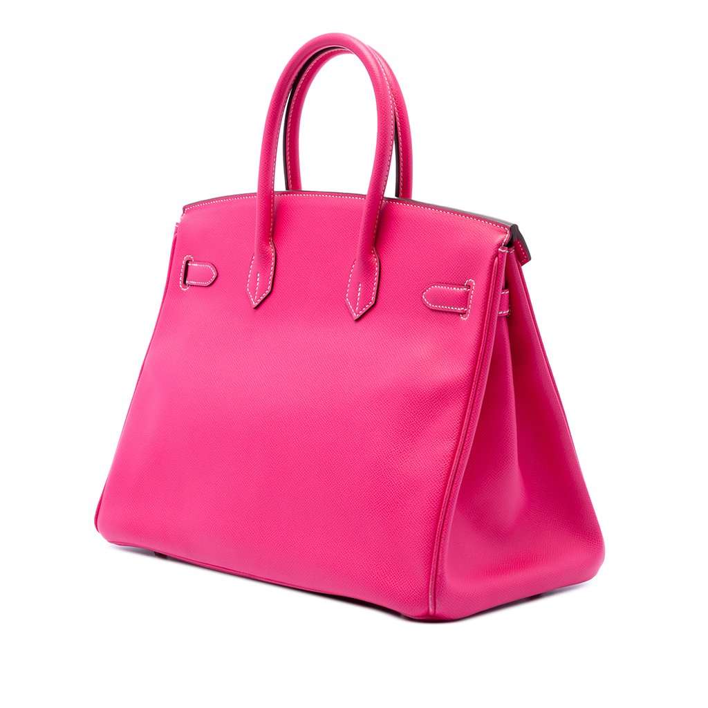 Hermès Epsom Candy Verso Birkin Retourne 35 Pink Leather Very good condition - Back View