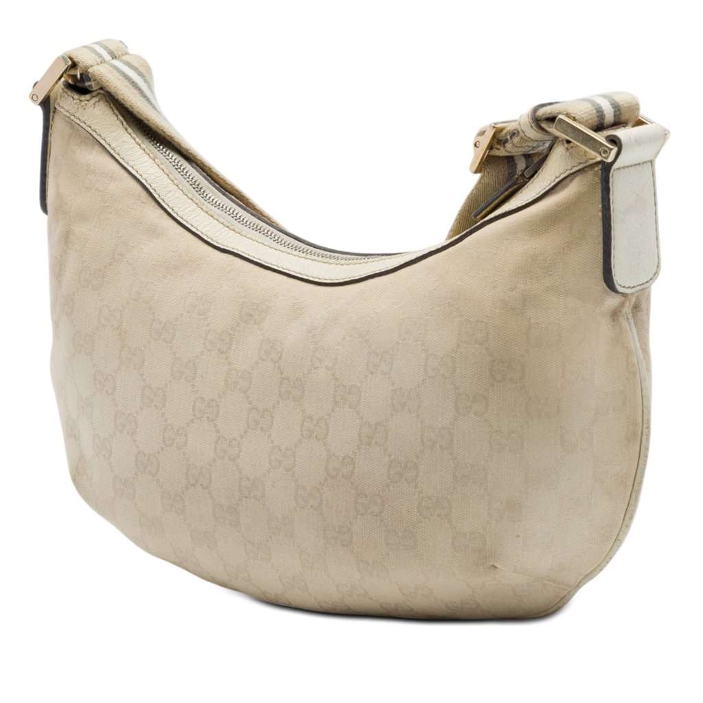 Gucci GG Canvas Web Crossbody Beige Very good - Back View