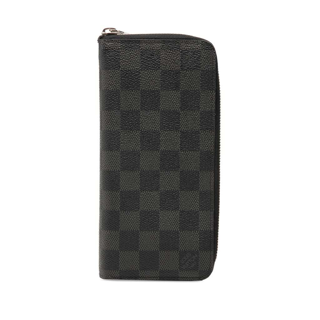 Louis Vuitton Damier Graphite Vertical Zippy Wallet Black Very good condition - Front View