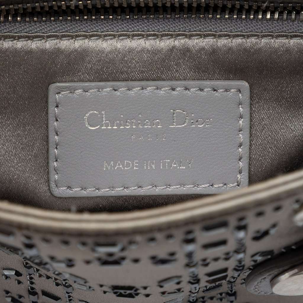 Dior Mini Satin Cannage Crystal Embellished Lady Dior MultiColor Very good condition - Box View