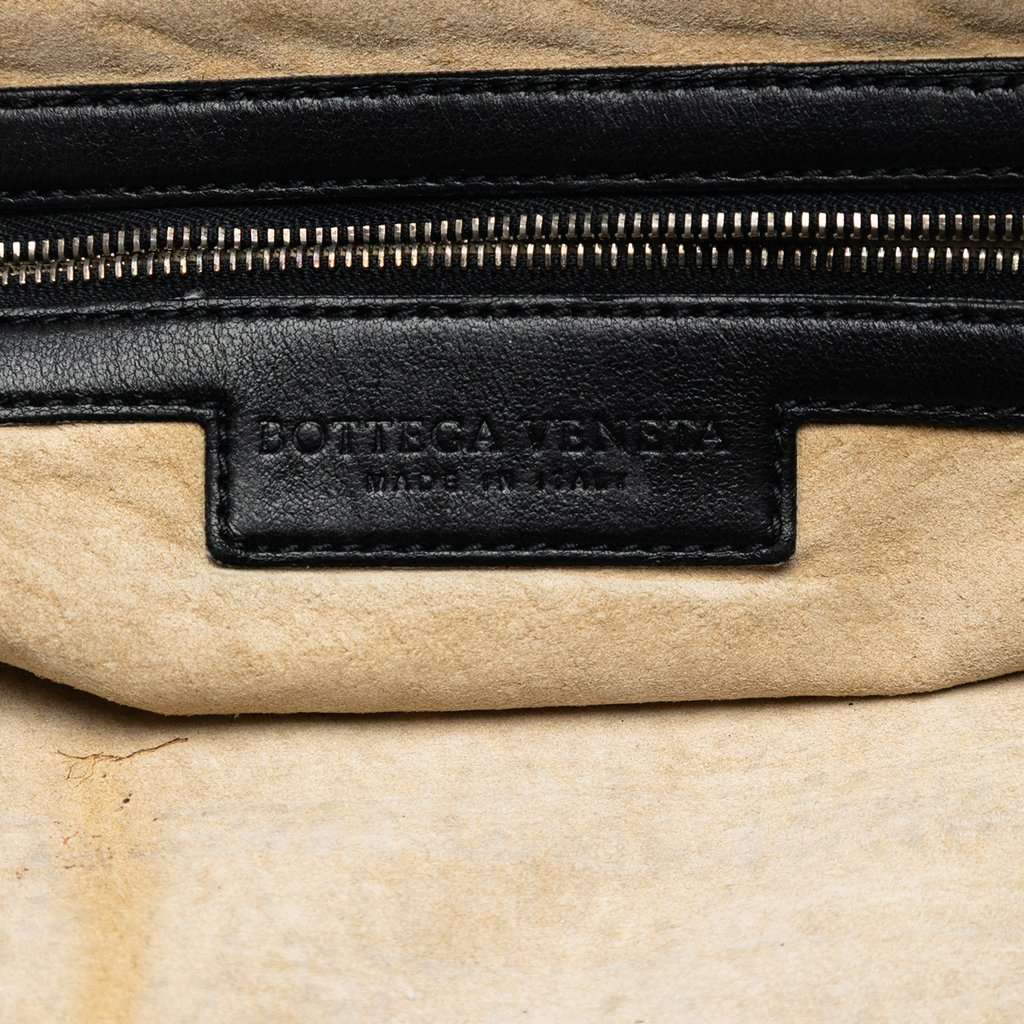 Bottega Veneta Nappa Intrecciato Satchel Black Leather Very good condition - Box View