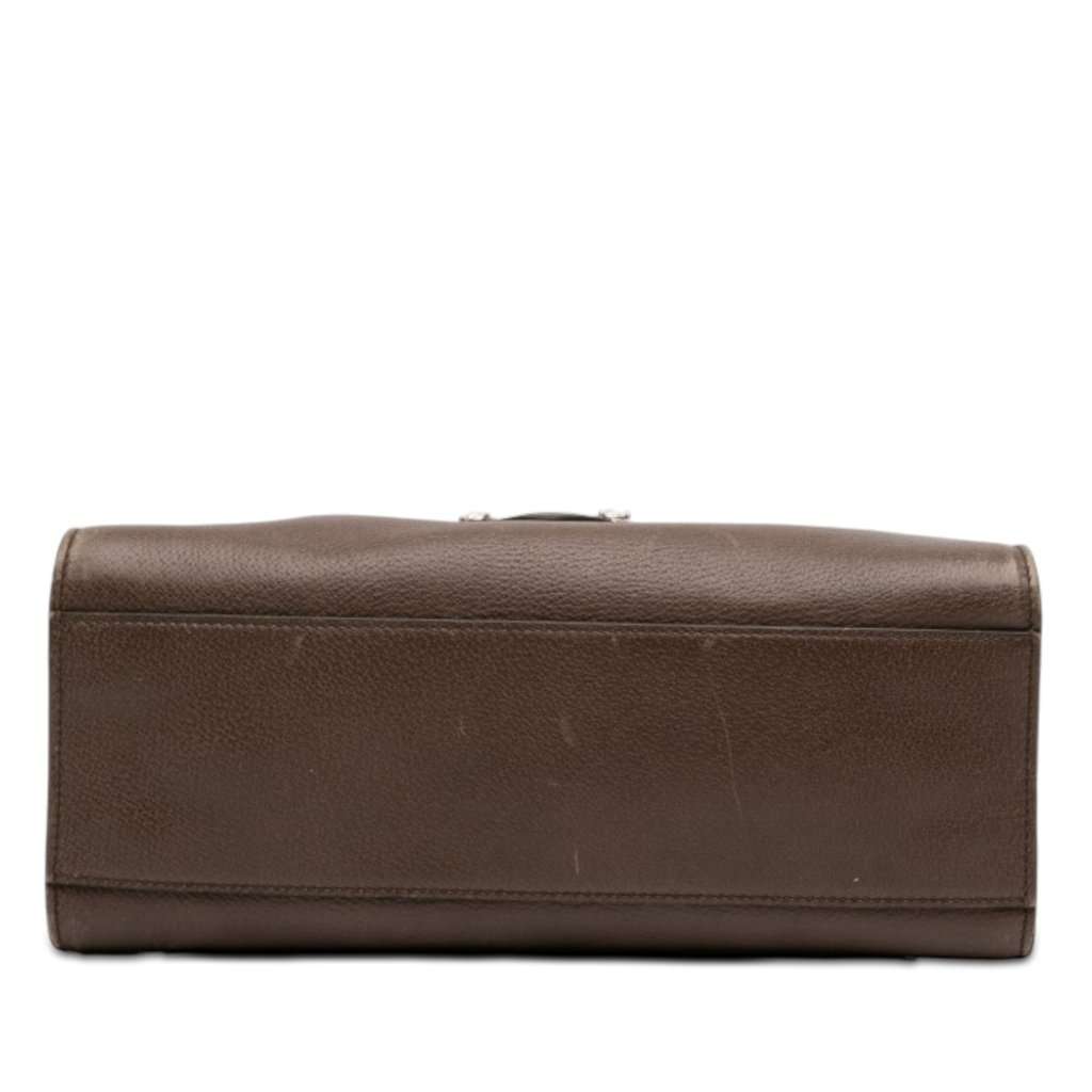 Gucci Medium Calfskin Linea Totem Satchel Brown Leather Very good condition - Inside View