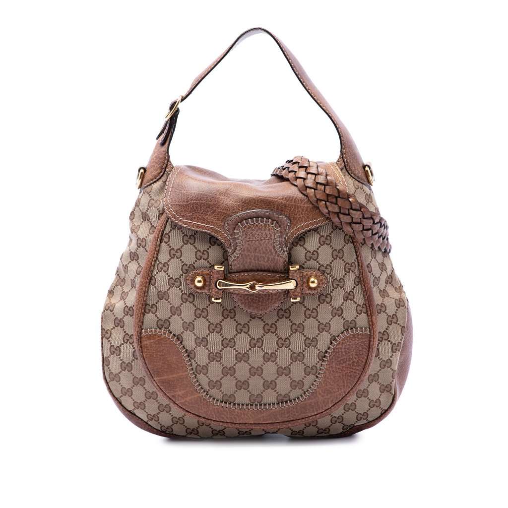 Gucci Large GG Canvas New Pelham Satchel Beige Very good condition - Front View