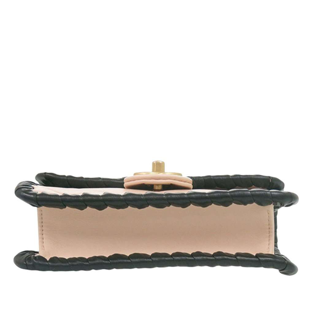 Chanel Mini CC Quilted Bicolor Calfskin Braided My Own Frame Flap Pink Leather Very good condition - Model View