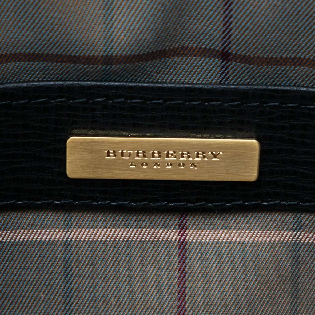 Burberry Calf Leather Clutch Black Leather Very good - Box View