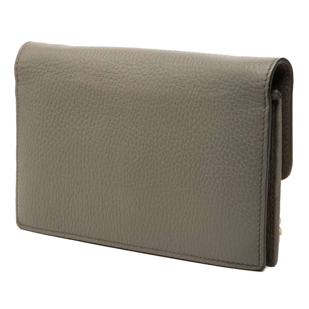 Gucci Dollar Calfskin Interlocking G Wallet on Chain Brown Leather Very good condition - Back View