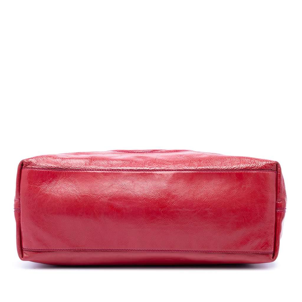Gucci Medium Patent Soho Chain Tote Red Leather Very good - Inside View