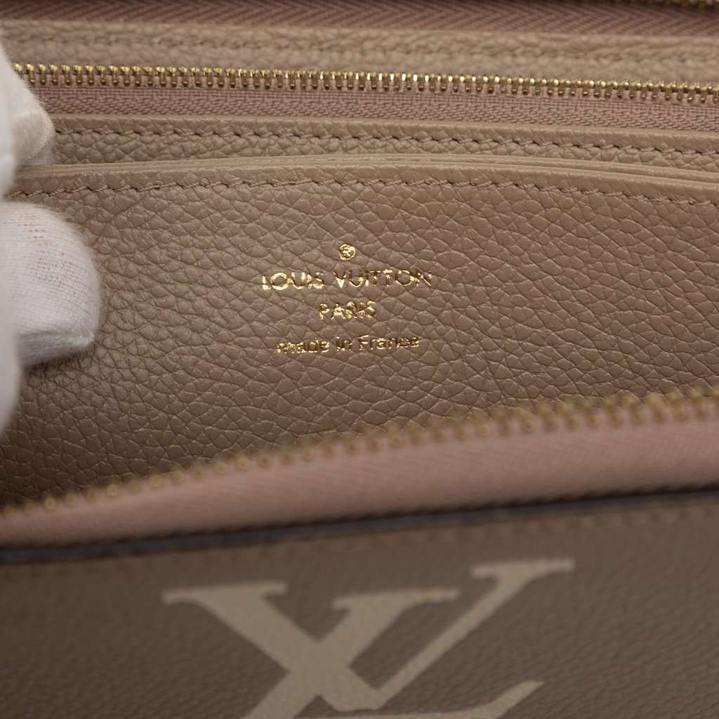Louis Vuitton Bicolor Monogram Empreinte Giant Zippy Wallet Brown Leather Very good condition - Box View