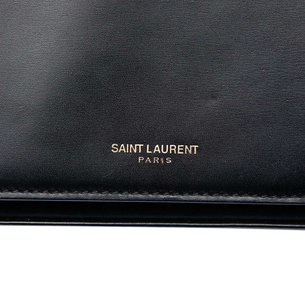 Saint Laurent Mini Smooth Calfskin Paris Wallet on Chain Black Leather Very good - Box View