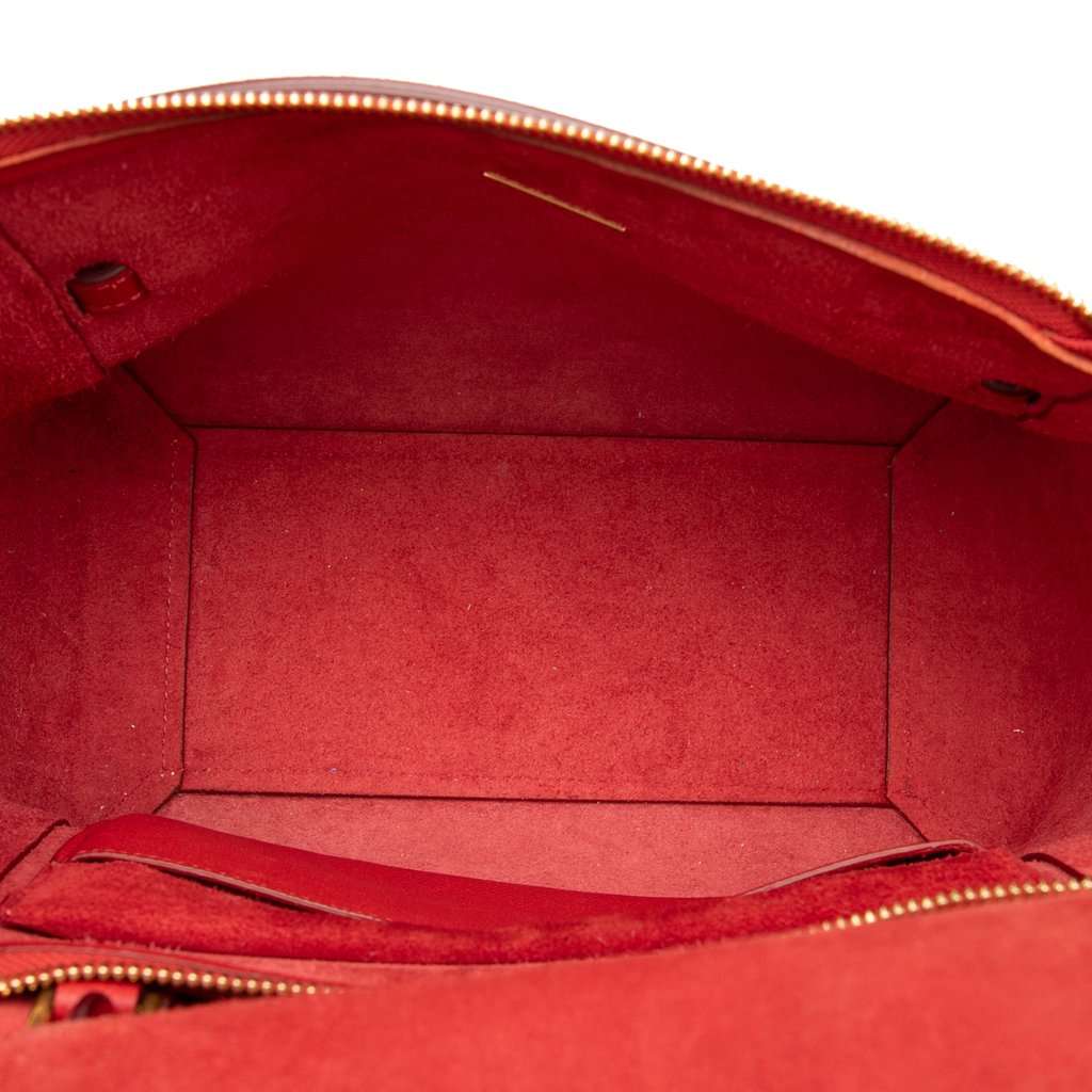Celine Micro Grained Calfskin Belt Bag Red Leather Very good condition - Model View
