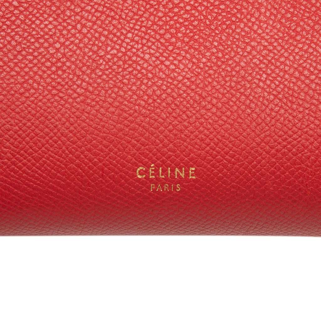 Celine Micro Grained Calfskin Belt Bag Red Leather Very good condition - Box View