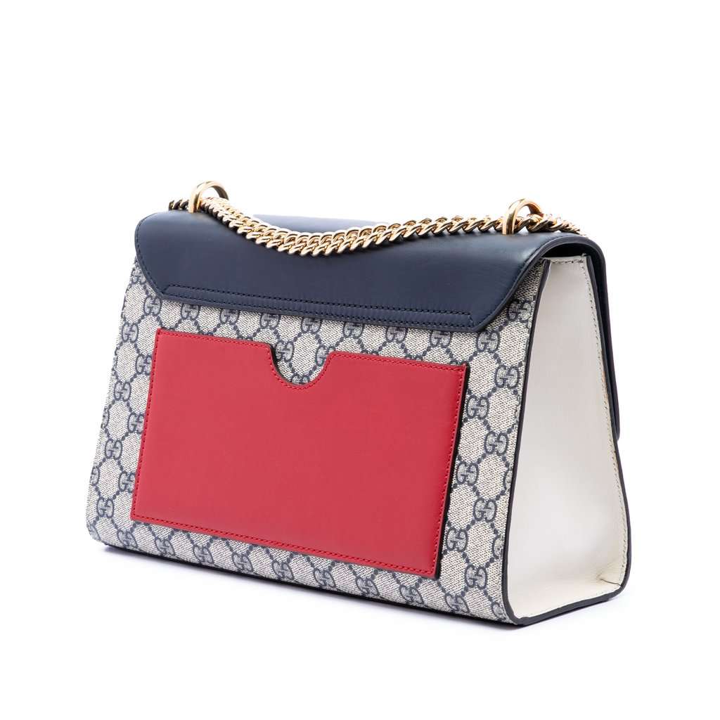 Gucci Medium GG Supreme Padlock Shoulder Bag Beige Very good condition - Back View