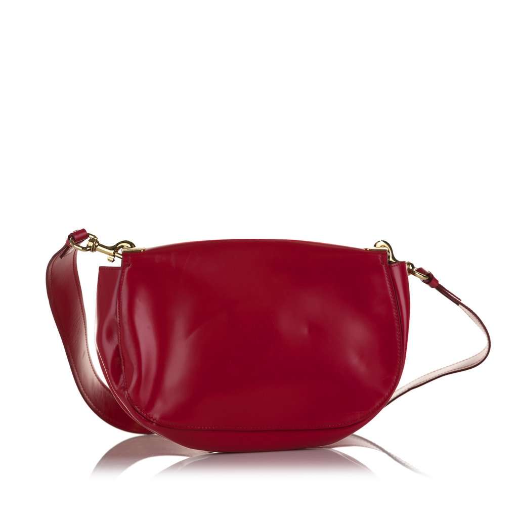Salvatore Ferragamo Vara Shoulder Bag Red Leather Very good condition - Inside View