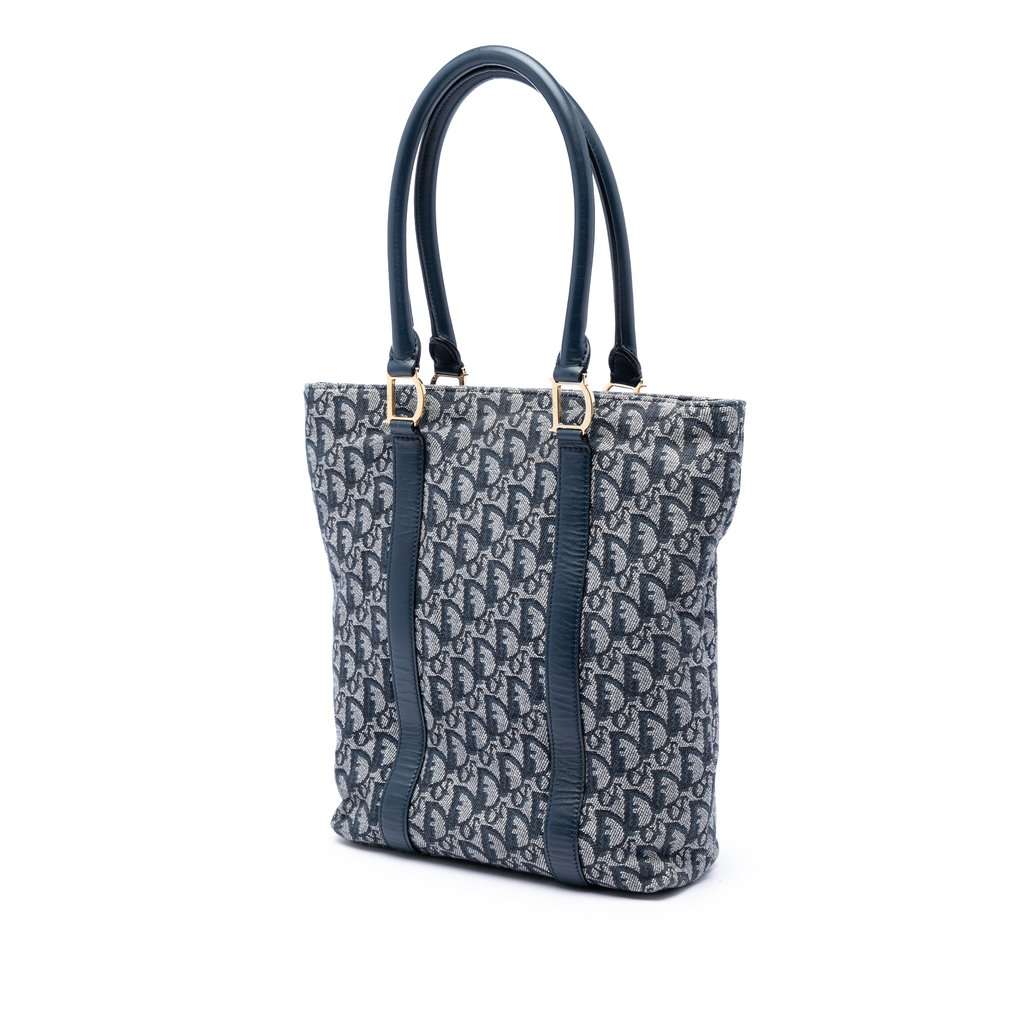 Dior Diorissimo Trotter Canvas Tote Blue Very good condition - Back View