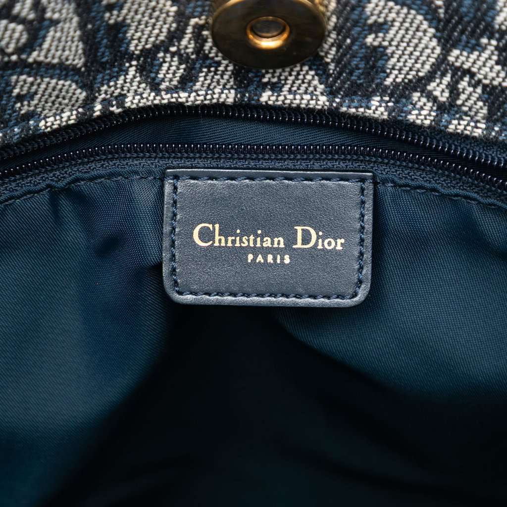 Dior Diorissimo Trotter Canvas Tote Blue Very good condition - Box View