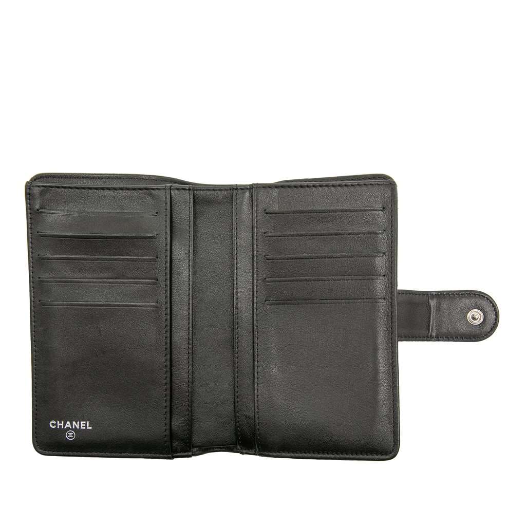 Chanel CC Caviar Bifold Wallet Black Leather Very good condition - Box View