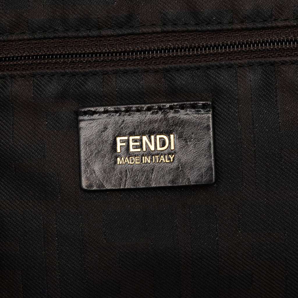 Fendi Small Zucca Nylon Roll Tote Black Very good condition - Box View