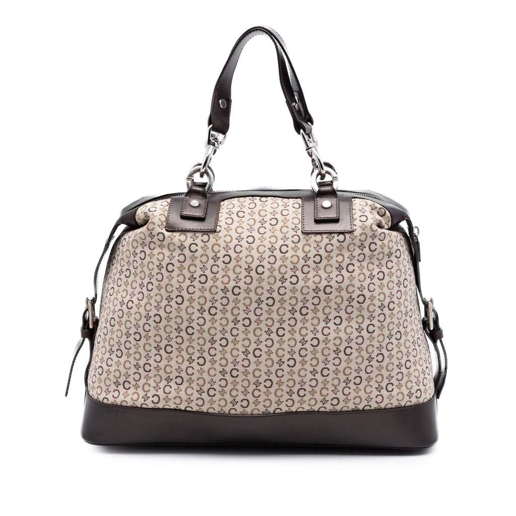Celine C Macadam Canvas Handbag Beige Very good condition - Front View