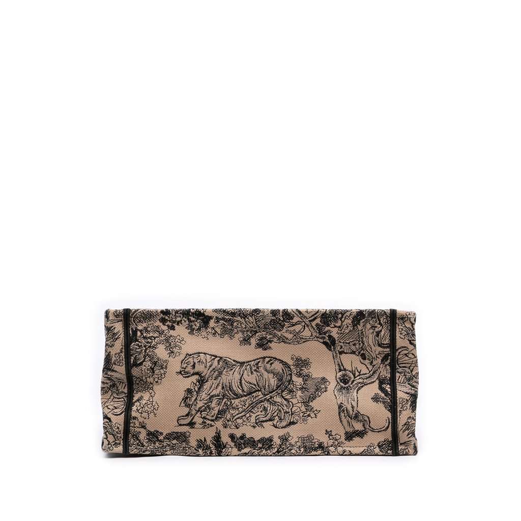 Dior Medium Canvas Embroidered Dioriviera Toile De Jouy Book Tote Black Very good - Inside View