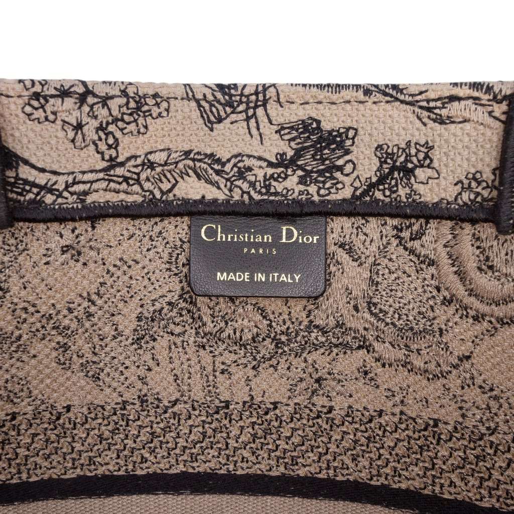 Dior Medium Canvas Embroidered Dioriviera Toile De Jouy Book Tote Black Very good - Box View