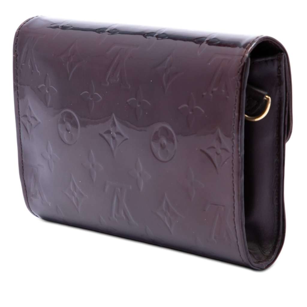 Louis Vuitton Monogram Vernis Bel Air Pochette Purple Leather Very good condition - Back View