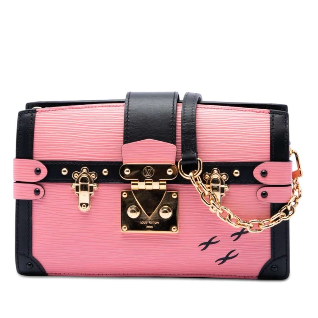 Louis Vuitton Epi Trunk Clutch Pink Leather Very good condition - Front View