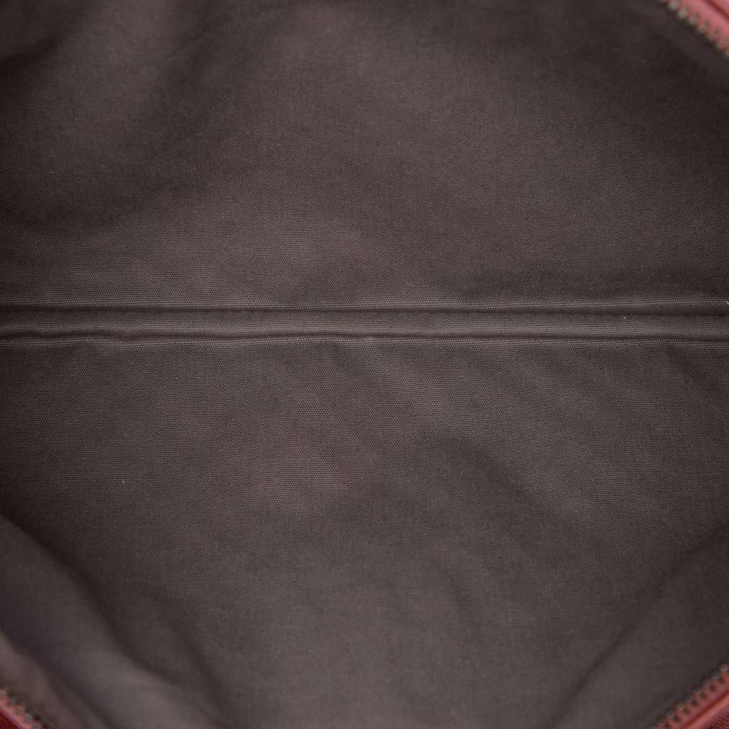 Bottega Veneta Lambskin Intrecciato Fringe Clutch Red Leather Very good condition - Model View