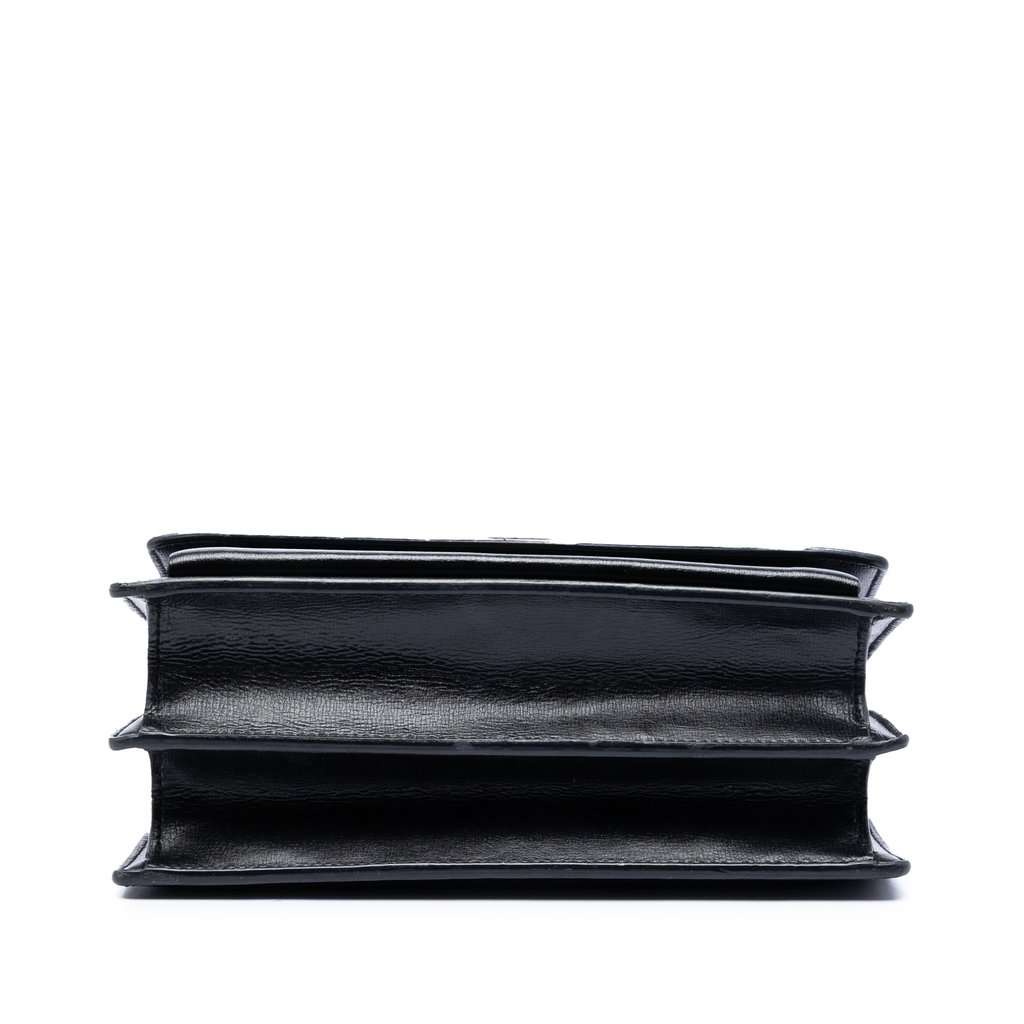 Saint Laurent Medium Calfskin Monogram Sunset Crossbody Black Leather Very good condition - Inside View