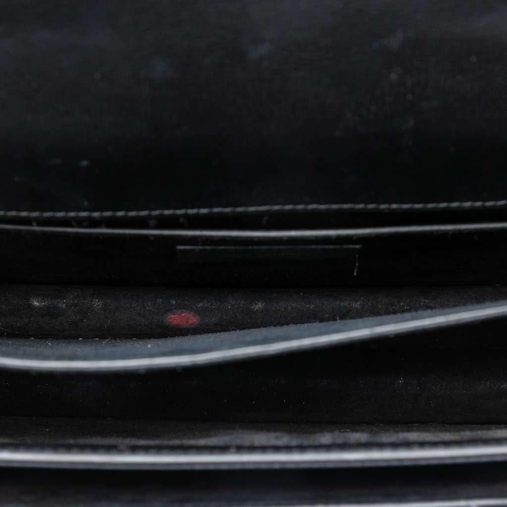Saint Laurent Medium Calfskin Monogram Sunset Crossbody Black Leather Very good condition - Model View