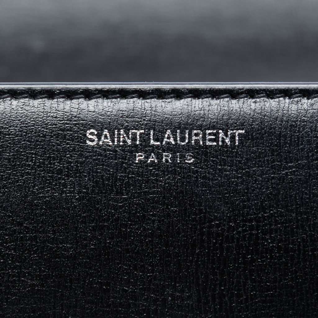 Saint Laurent Medium Calfskin Monogram Sunset Crossbody Black Leather Very good condition - Box View