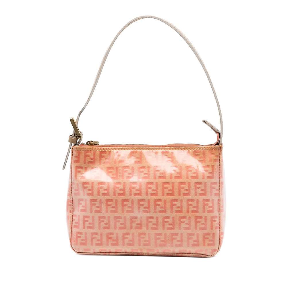 Fendi Zucchino Crystal Pochette Orange Very good condition - Front View