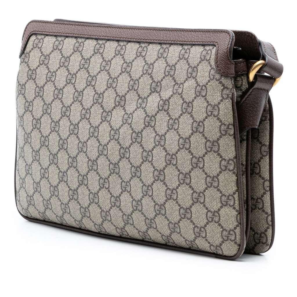 Gucci Medium GG Supreme Web Ophidia Crossbody Beige Very good - Back View