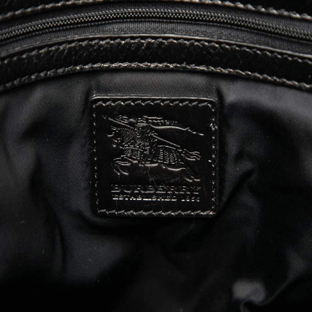 Burberry Tonal Check Nylon Tote Black Very good condition - Box View