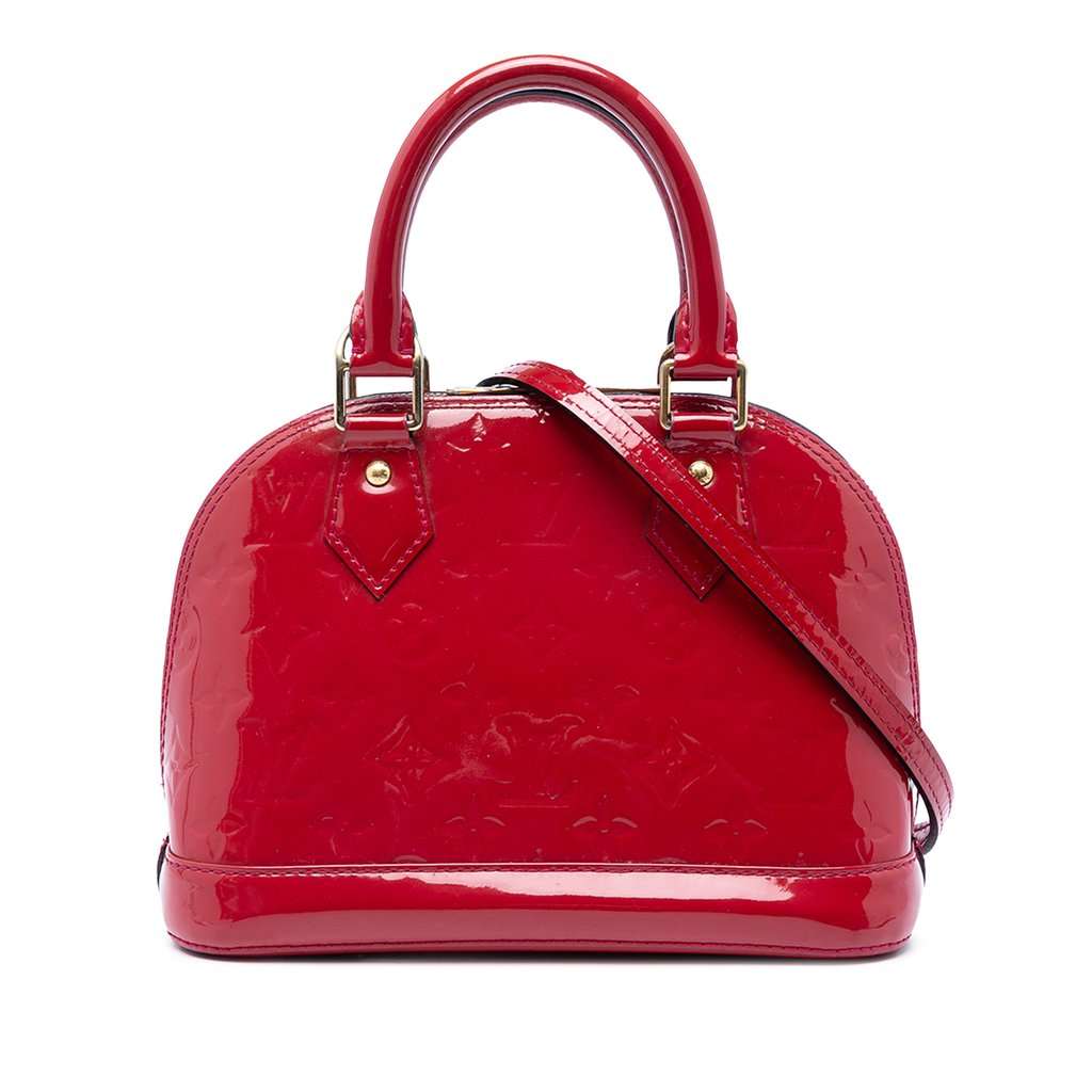 Louis Vuitton Monogram Vernis Alma BB Red Leather Very good condition - Front View