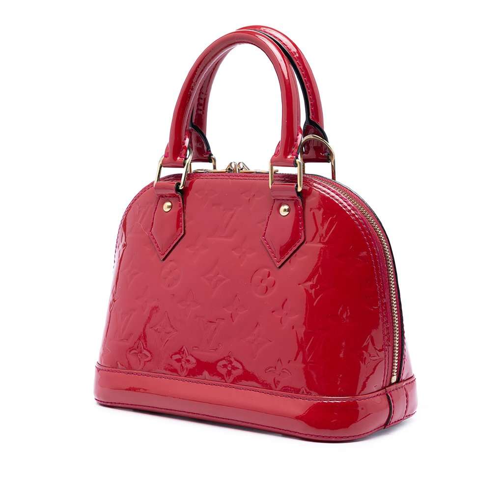 Louis Vuitton Monogram Vernis Alma BB Red Leather Very good condition - Back View